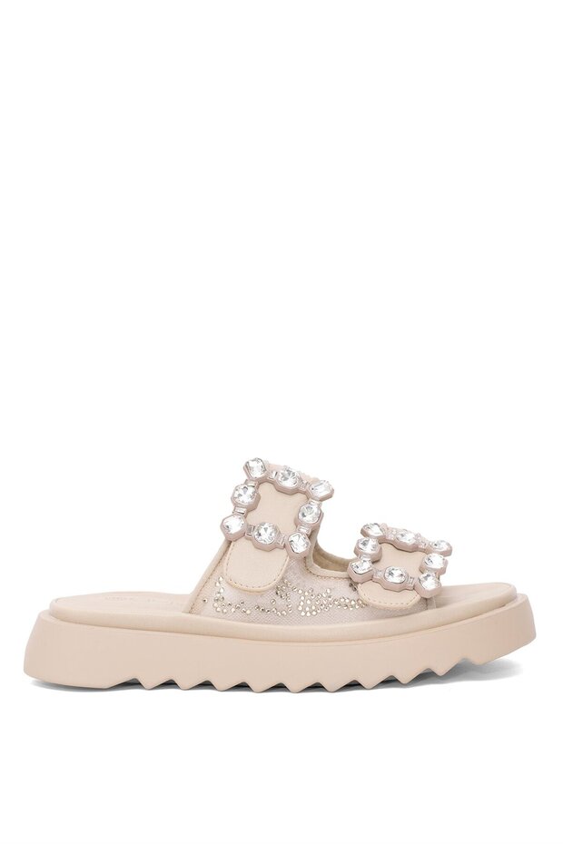 Women's Stone Slippers - Beige 25Y342
