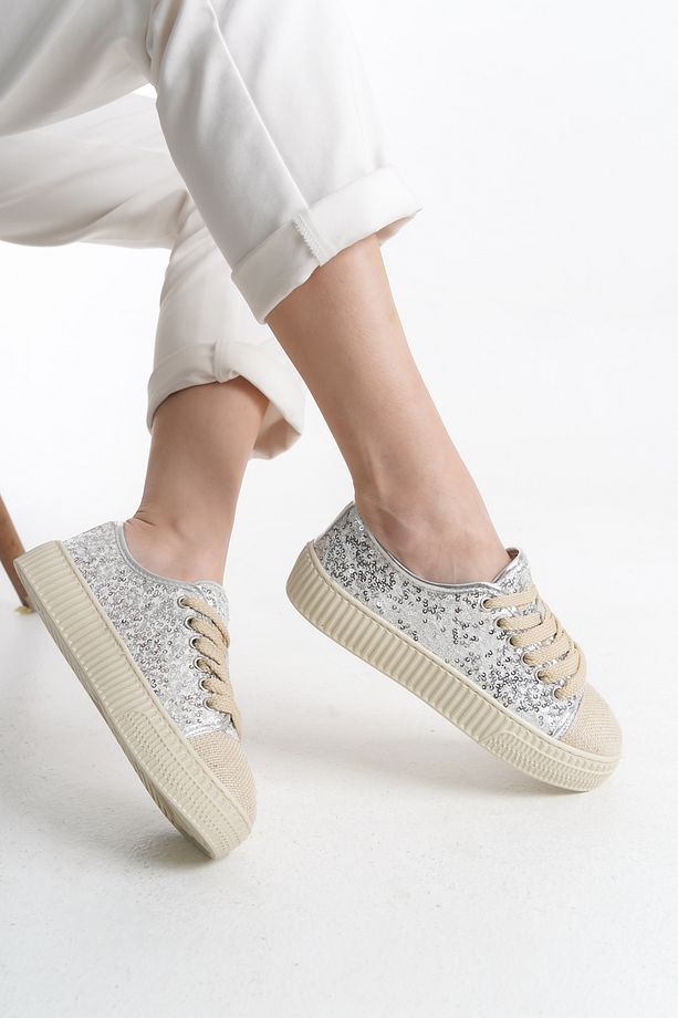 Kadın Yüksek Taban Bağcıklı Günlük Loafer Ayakkabı Eden - 2