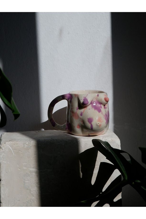 HOLİ MUG, El Yapımı Seramik Kupa, Memeli Bardak , Memeli Kupa, Memeli Mug, okyanusceramic - 3