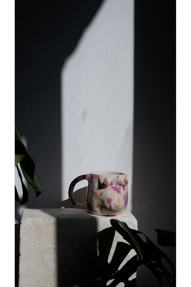 HOLİ MUG, El Yapımı Seramik Kupa, Memeli Bardak , Memeli Kupa, Memeli Mug, okyanusceramic - 2