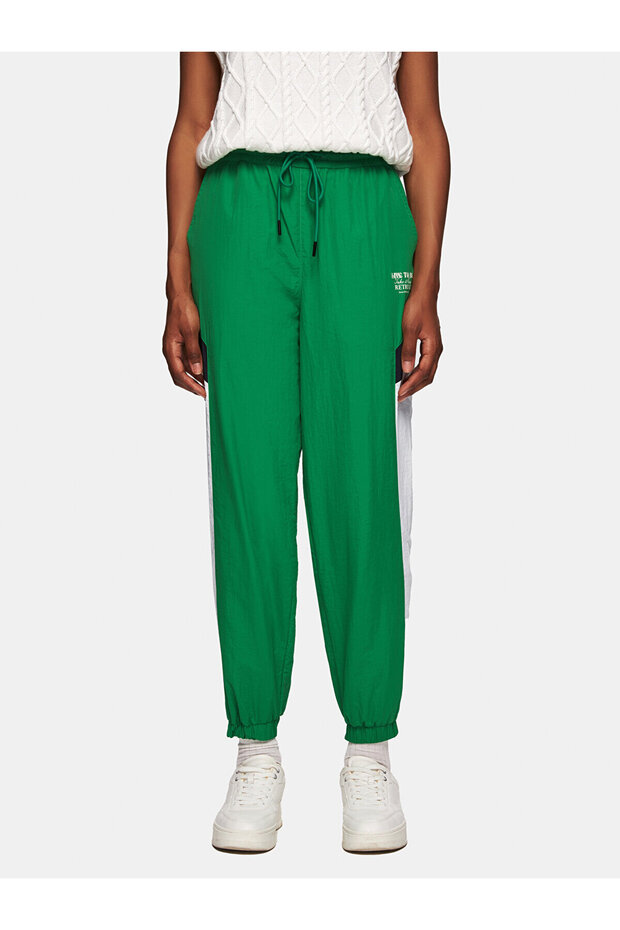 Lastikli Relaxed Yeşil Eşofman - 4