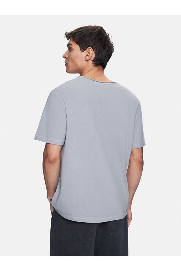 Regular Gri T-shırt - 3