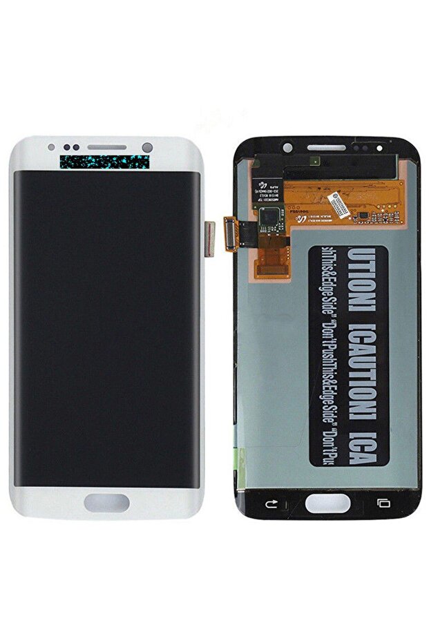 شاشة لمس سامسونج جالاكسي S6 إيدج SM-G925 LCD باللون الأبيض