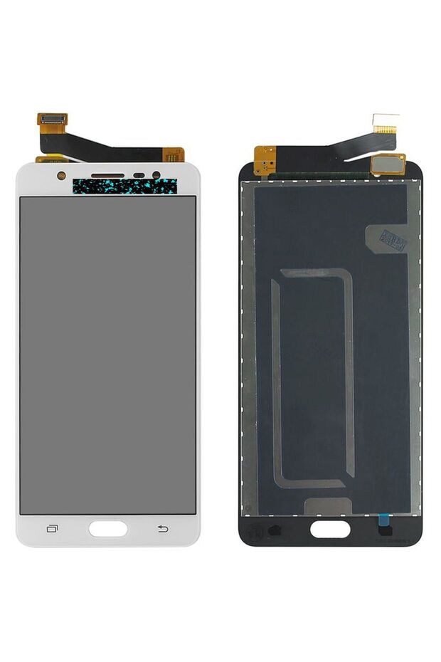 شاشة سامسونج جالاكسي J7 ماكس SM-G615 LCD تعمل باللمس باللون الأبيض