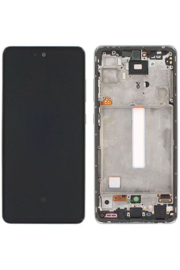 شاشة سامسونج جالاكسي A52 5G SM-A526 LCD تعمل باللمس باللون الأبيض
