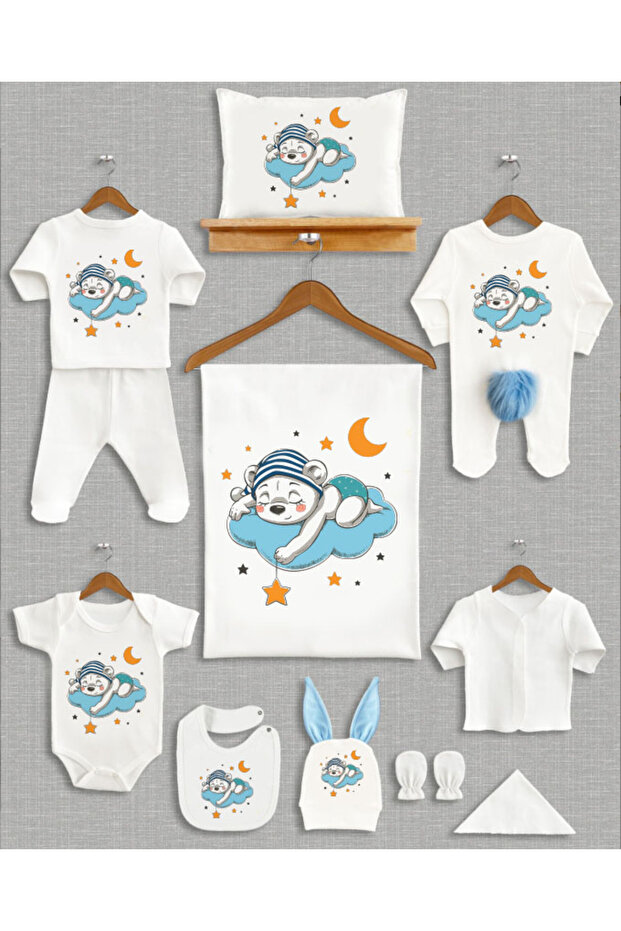 Pack of 11 Organic Hospital Release Unisex Dolls with Pompoms and Rabbit Ears