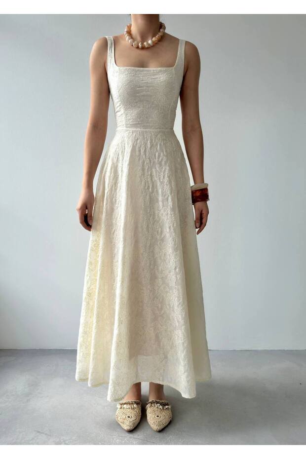 KARİN MİDİPREMİUM UZUN ELBİSE - 5