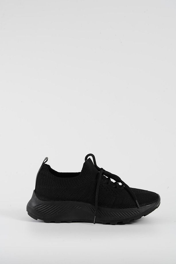 Kadın Siyah Bağcıklı Triko Sneaker Byndsnkk40 - 6
