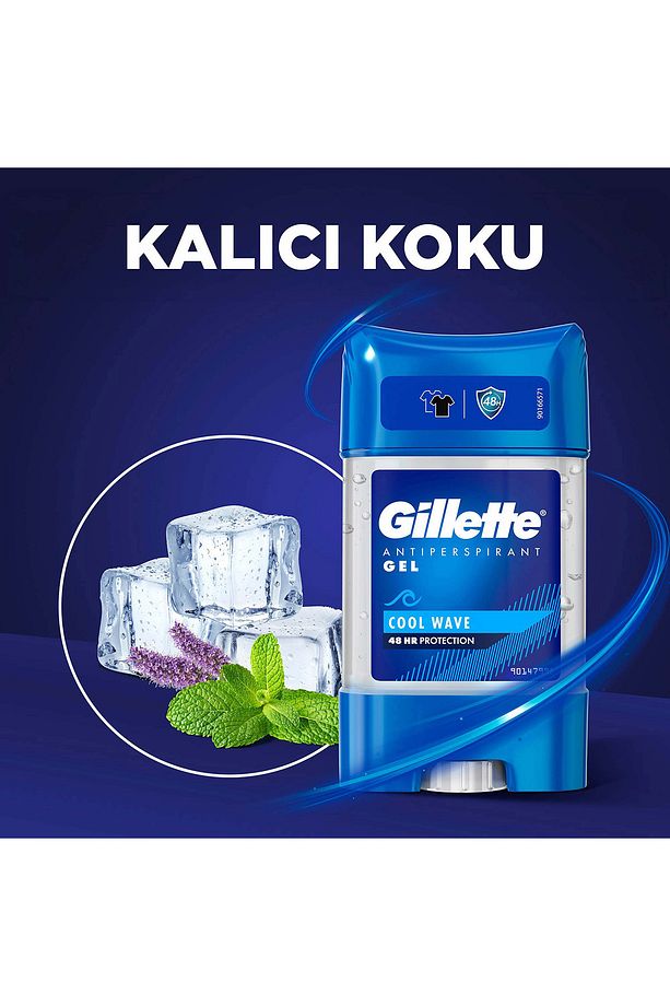 Gilette Clear Jel Cool Wave Antiperspirant Deodorant 70 ml x3 Adet - 4