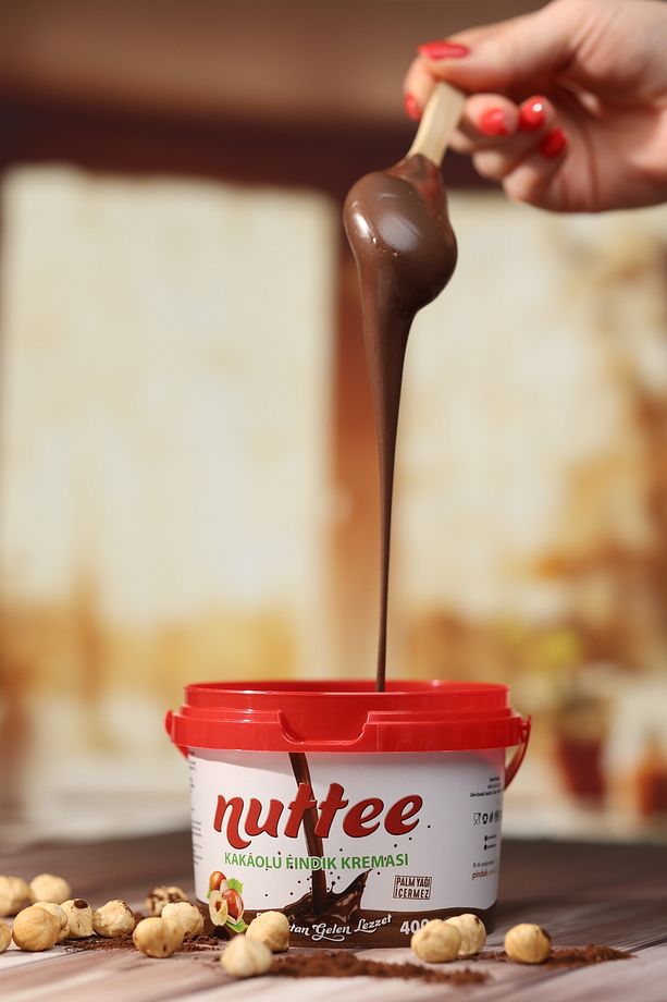 Glutensiz! Palm Yağı Yok! Nuttee Kakaolu Fındık Kreması 400gr - 3
