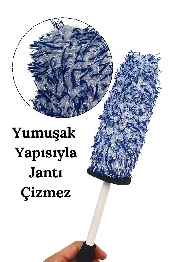 Yumuşak Mikrofiber Jant Temizleme Fırçası | Çizmez Araba Jant Yıkama Fırçası - 2