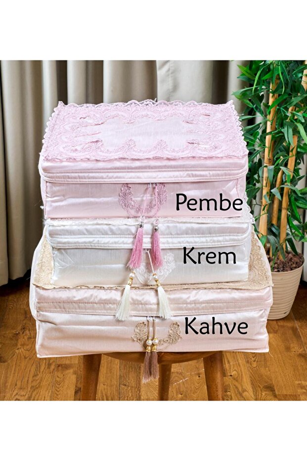 Keten Dantelli Hurç Bohça - 5