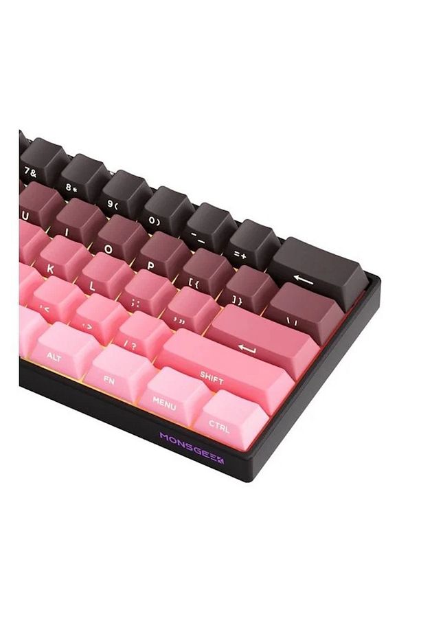 MONSGEEK FUN60 Max Shine-Through Black-Pink Gradient HE Manyetik ARGB Kablosuz Mekanik Klavye - 5