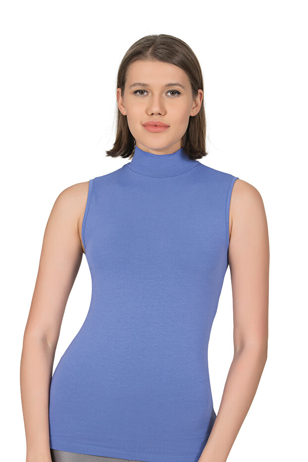 Özkan 26032 Women's Cotton Zero Sleeve Turtleneck Body