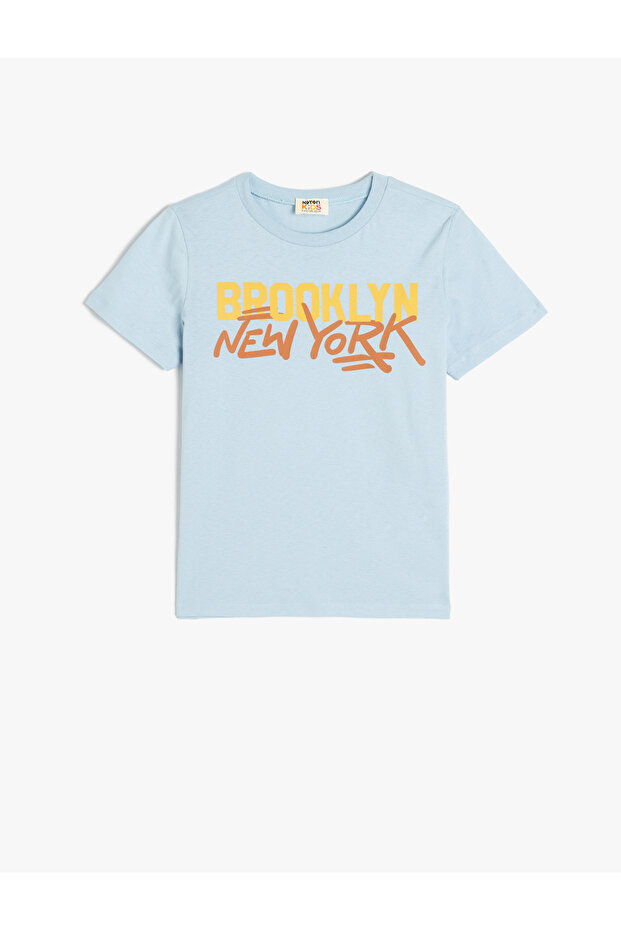 City Printed Cotton Blue Boy T-Shirt 5Skb10155Tk