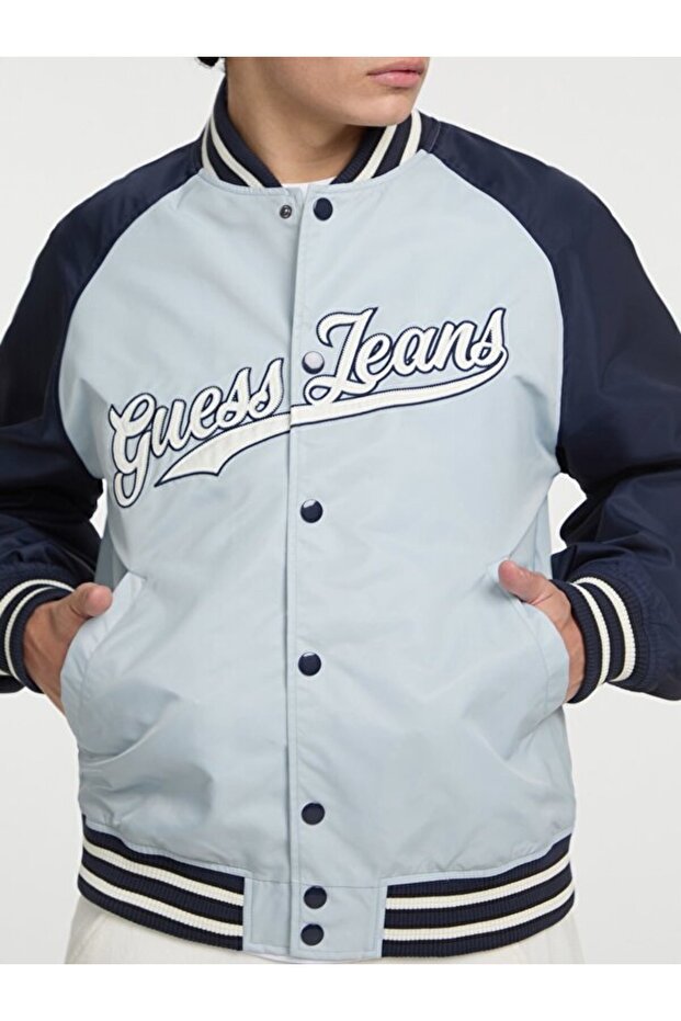 Jeans Raglan Erkek Bomber Ceket - 1