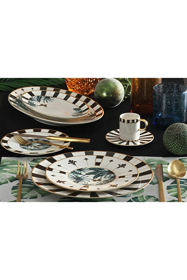 Palms 19-Piece 6-Person Serving & Coffee Set