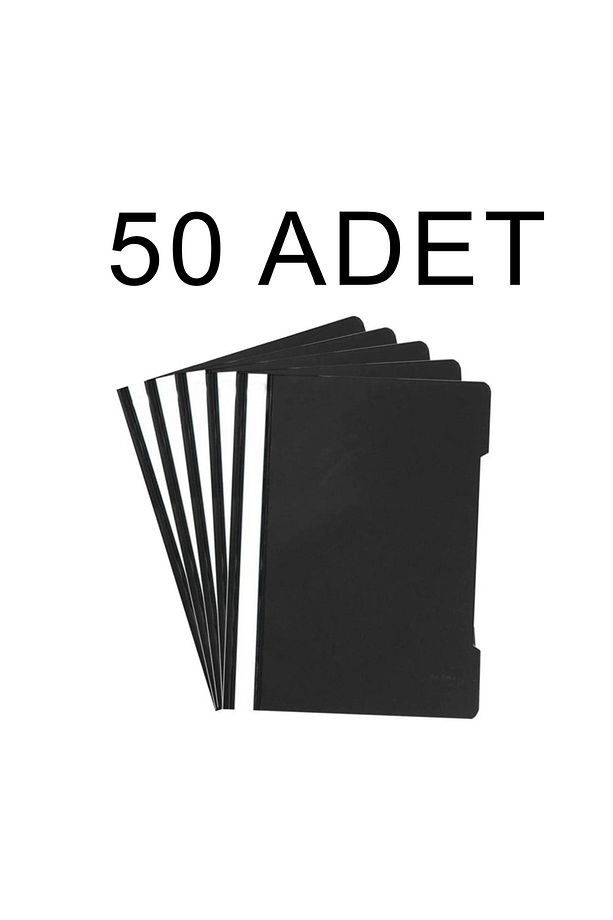 50 Adet Siya Telli Dosya, Poşet Dosyalara Uyumlu - 1