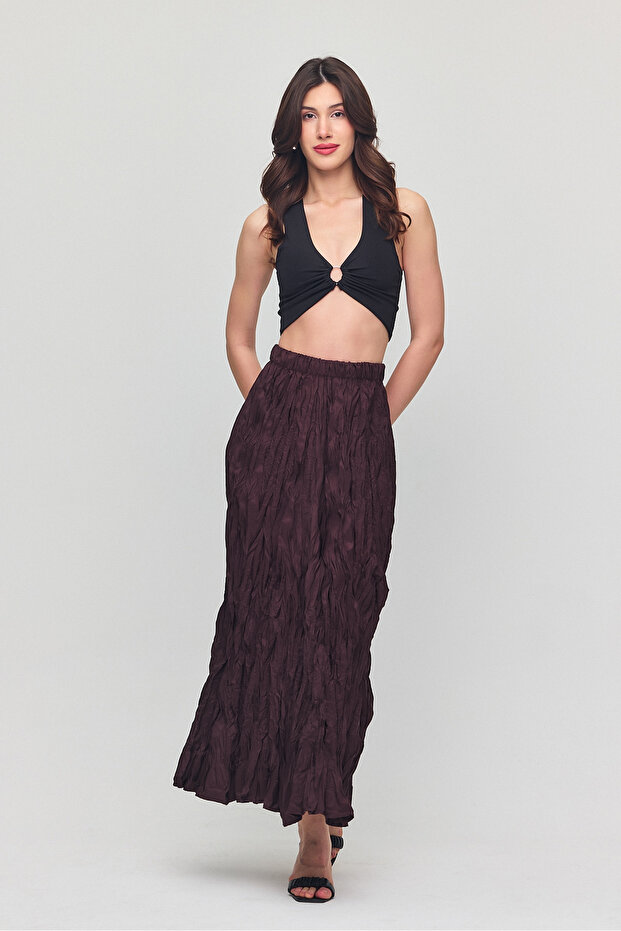 Fusta lungă șifonată - 4