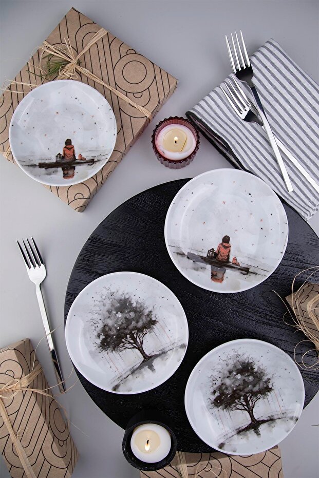 Porcelain Mind 4 Pieces - 10 cm Plate Alens Group 897754