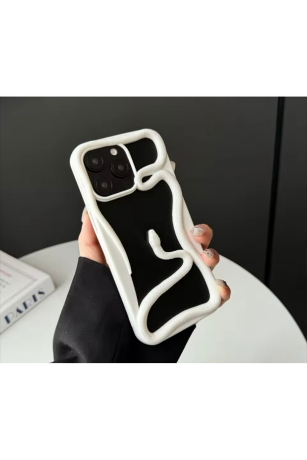 جراب سيليكون بتصميم ثلاثي الأبعاد متوافق مع Apple iphone 14 pro Max متوافق مع تصميم الثعبان ثلاثي الأبعاد - 2