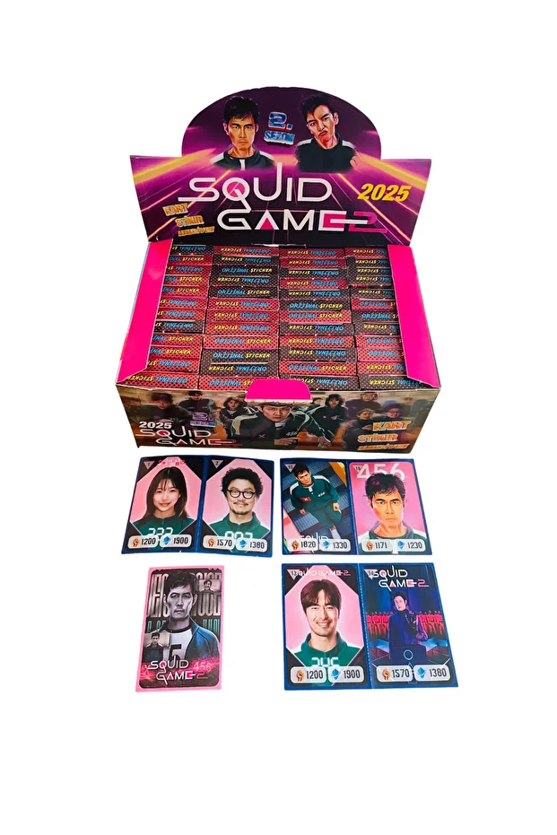 Squid Game 2 Character Cards with Sticker 48 Boxes 288 Cards - 1