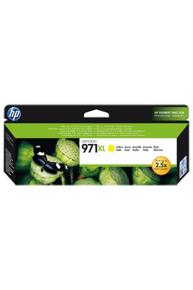 Hp 971xl yellow 6,600 page cartridge cn628a