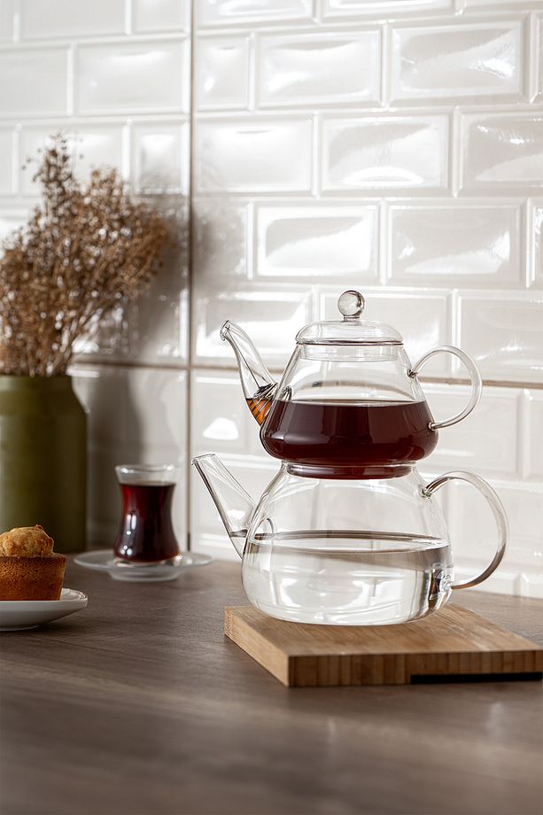 Lia Borosilikat Mini Çaydanlık Takımı 0.76 - 1.3 Lt - 1