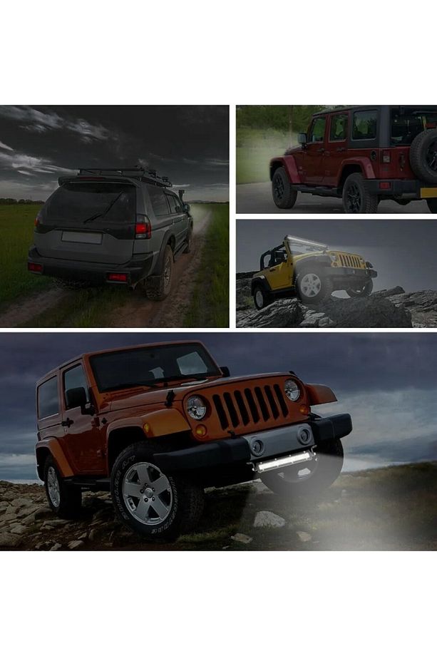 144W 48 Led Tek Sıra OffRoad Yayıcı Gündüz Farı Lambası Projektör - 5