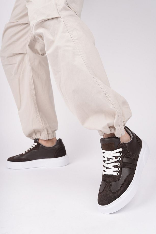 Logan Kalın Taban Bağcıklı Erkek Günlük Sneaker Spor Ayakkabı - 6