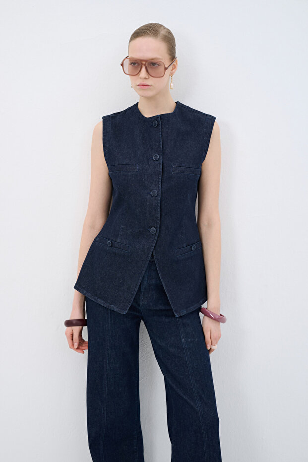Denim Yelek - 1