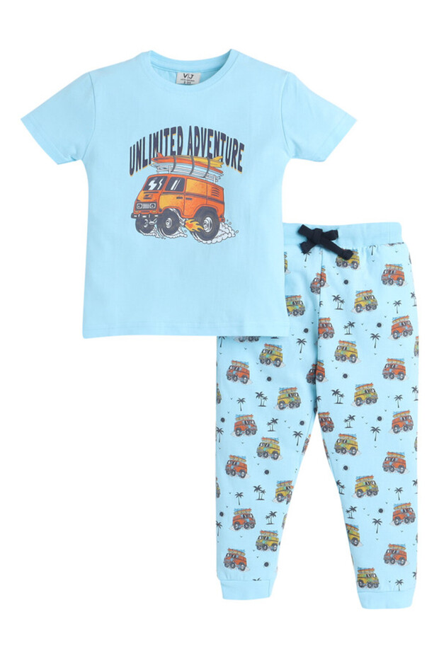 - Printed T-shirt and All-Over Printed Pyjama Set