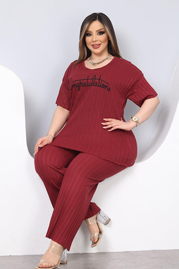 طقم بيجامة مقاس كبير - 2