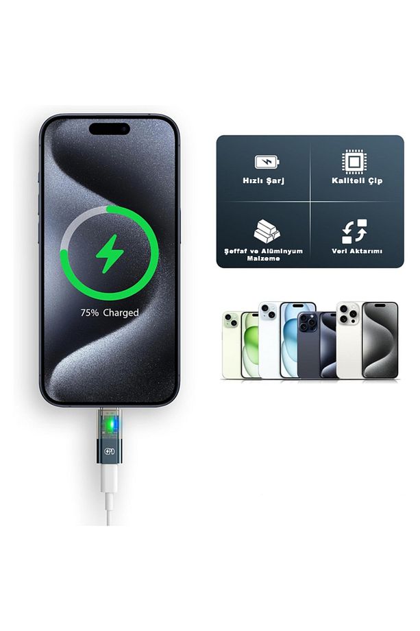 Lightning To Type C Pd Destekli Hızlı Şarj Çevirici Adaptör JH-115 - 7