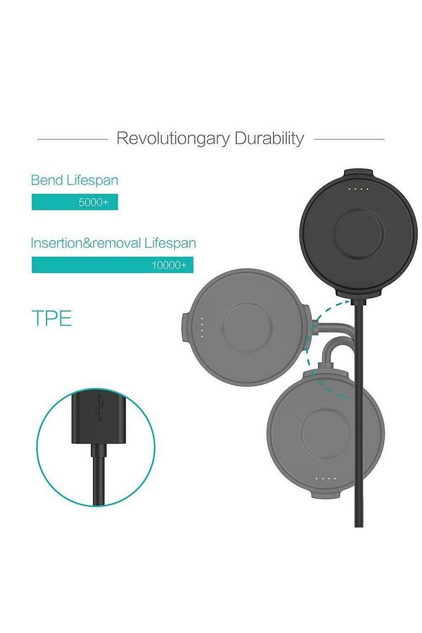 Ticwatch Pro Akıllı Saat Usb Dock Şarj Cihazı Kablosu - 2