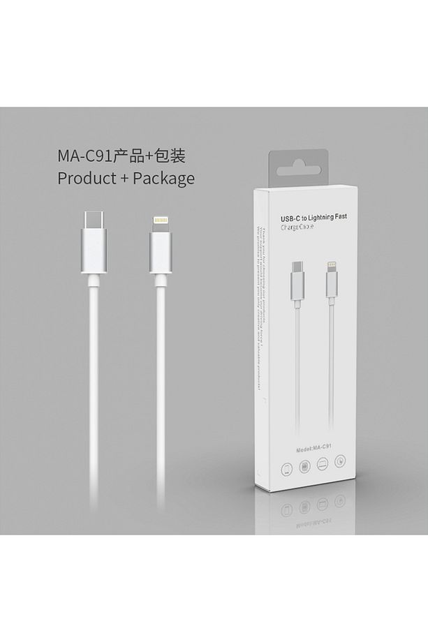 Type-c To Iphone Lightning Qc 3.0 5 Amper Şarj Data Kablosu Mac91 - 5