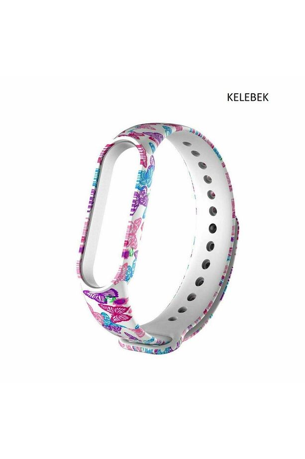 Xiaomi Mi Band 5 Mi Band 6 Mi Band 7 Uyumlu Desenli Silikon Kordon - 1
