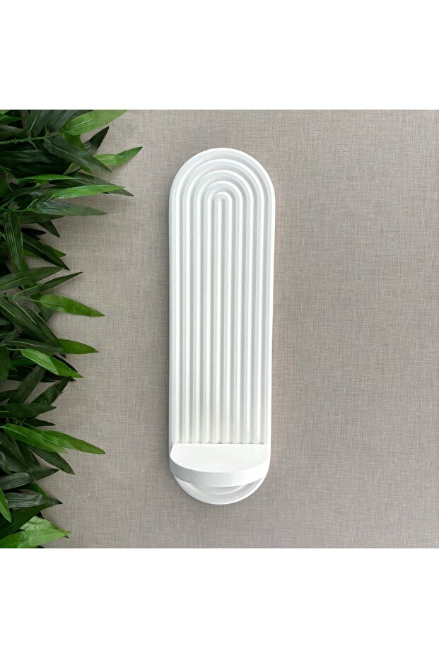 Bohem, İskandinav Dekoratif Tek Raflı Duvar Rafı, Süsü (HAND MADE) - ORTA BOY 50x15cm (TEKLİ) - 4