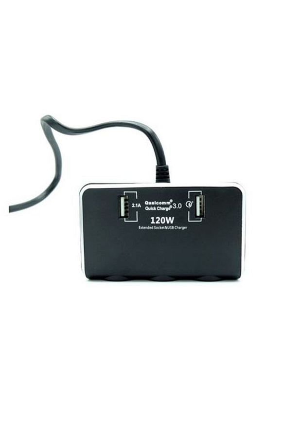 Araç Çakmak Çoklayıcı 3 Çakmak 2 Usb Çoğaltıcı Hızlı Şarj Desteği - 2