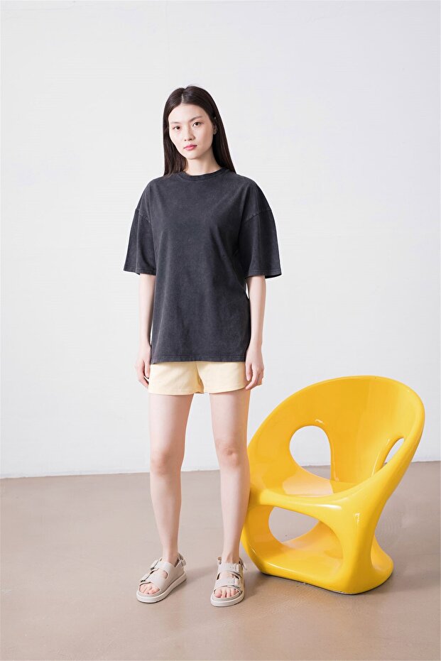 تيشيرت أساسي قابل للغسل للجنسين أنثراسايت - 3