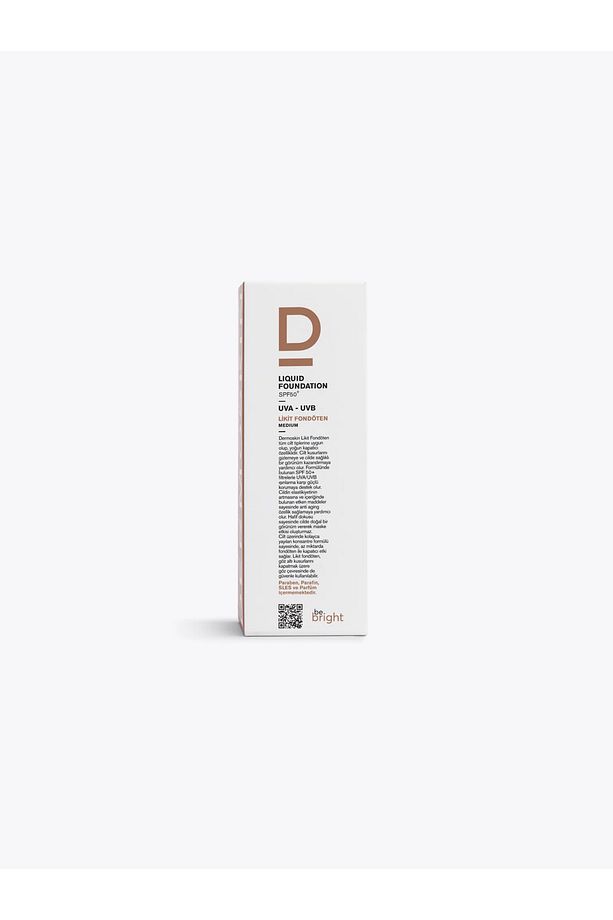 Be Bright Likit Fondöten Medium SPF50+ | UVA&UVB Güneş Koruyucu | Yüksek Kapatıcı Fondöten | 33 ml - 6