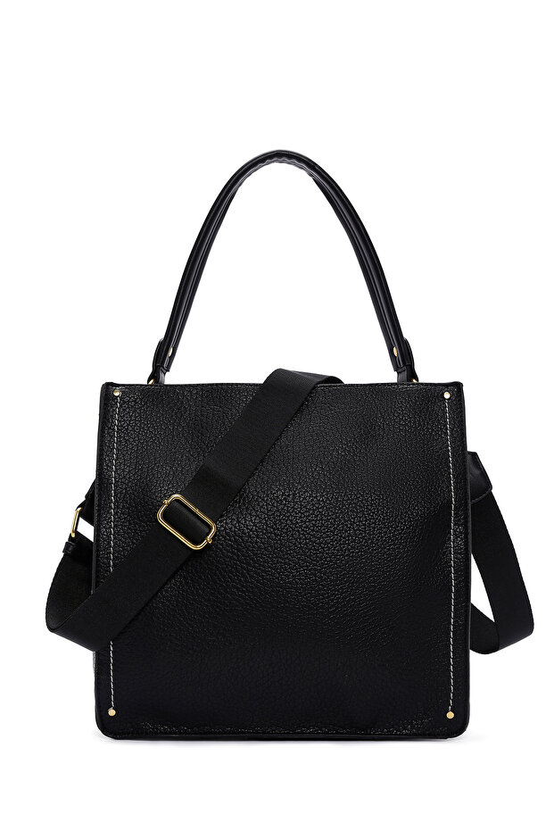 Black Long Strap Women's Shoulder Bag - 24wbd2438ft