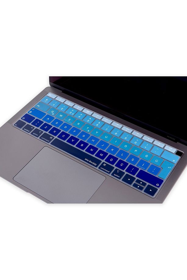 Macbook Air 13inç Klavye Koruyucu Touchıd'li (TÜRKÇE Q) A1932 Modeli Ile Uyumlu Ombre (2018-2019) - 4