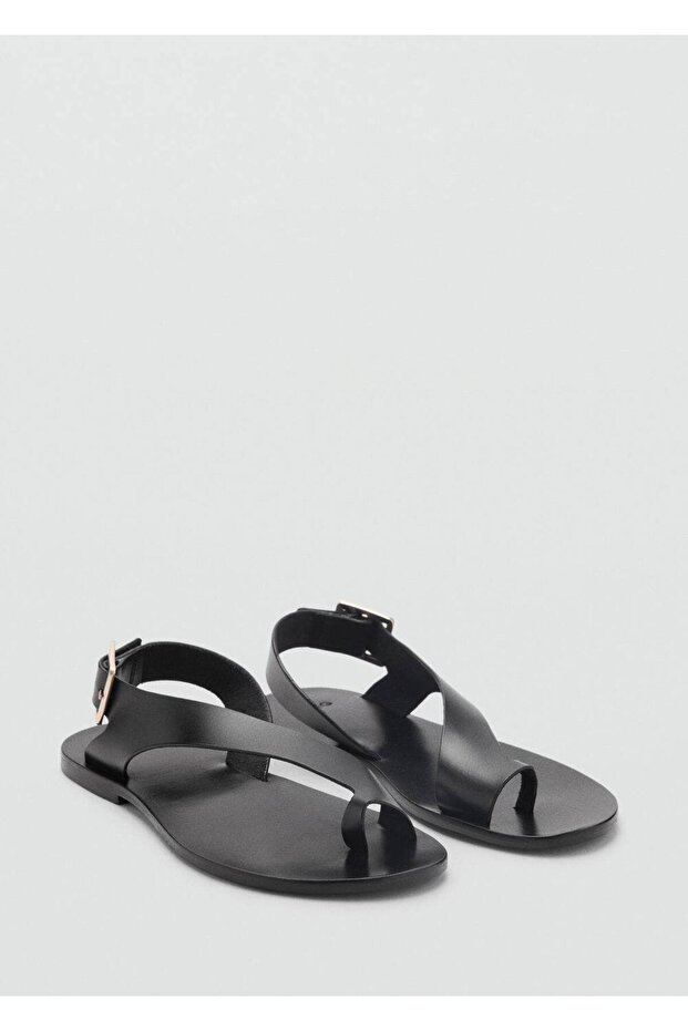 Deri çapraz askılı sandalet - 1