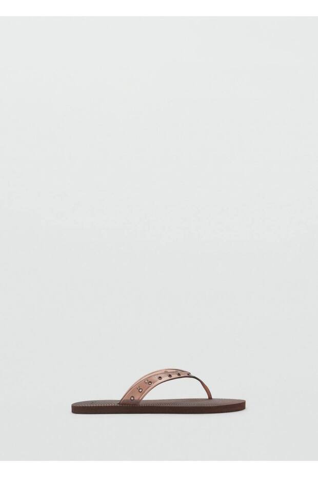 Die-cut vinil kayışlı sandalet - 3