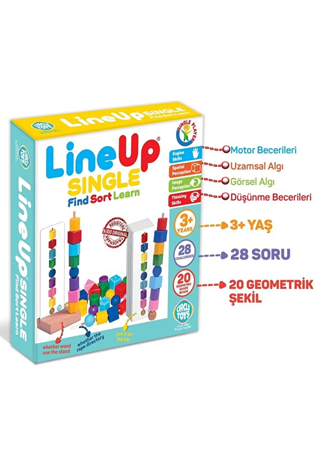 لعبة Find Sort Learn Line Up الفردية التعليمية لتطوير الذكاء والإدراك البصري للأطفال - 2