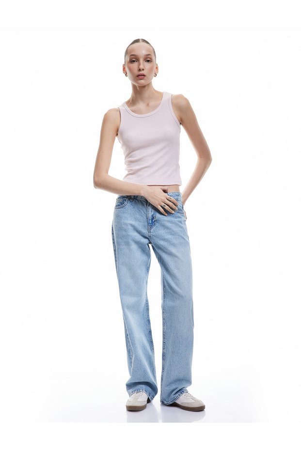 Slim Fit Crew Neck Camisole Viscose Blended Basic Sleeveless Undershirt