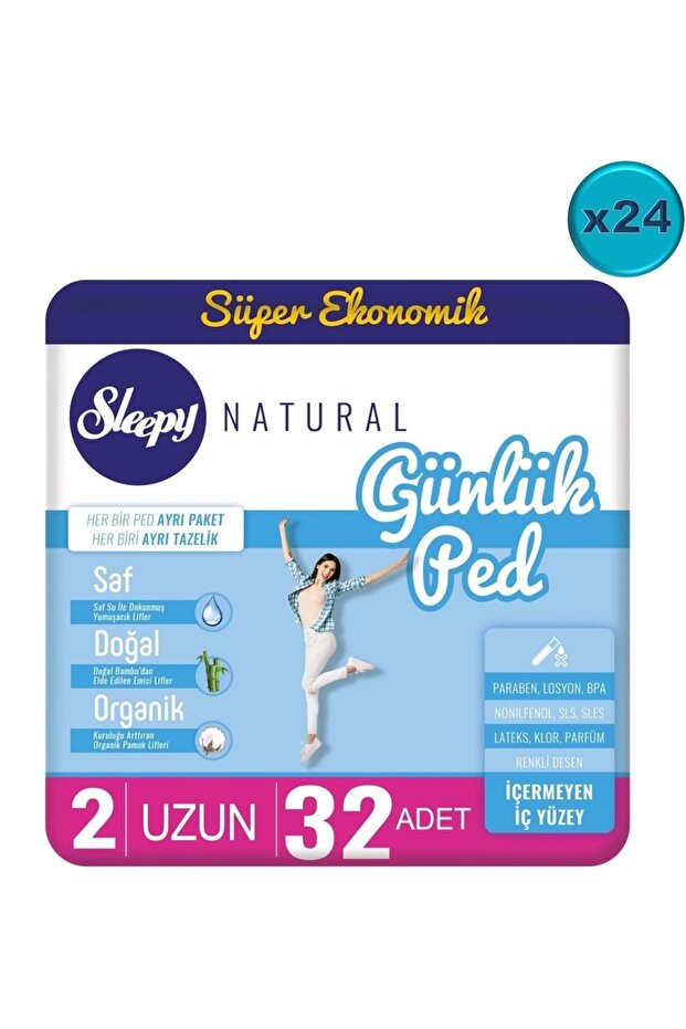 768 Natural Daily Pads - Super Economic Pack (24PK*32)