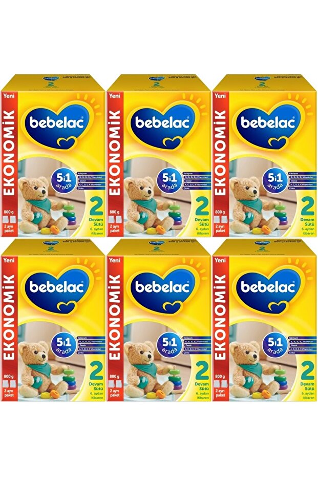 800gr No:2 Devam Sütü (6-12 AY) (6 LI SET) - 1