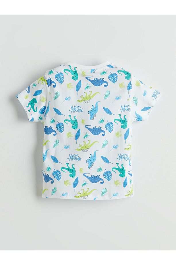 Yeni Sezon Dinozor Baskili Erkek Cocuk Sortlu Pijama Takimi - S5FE64Z1 - 3